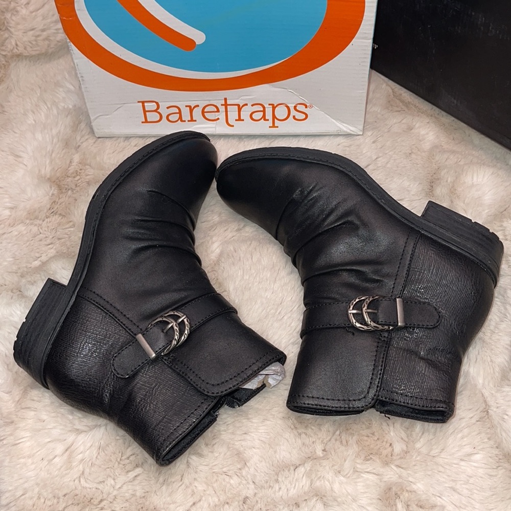 INC International Concepts Black Leather Heeled Boots